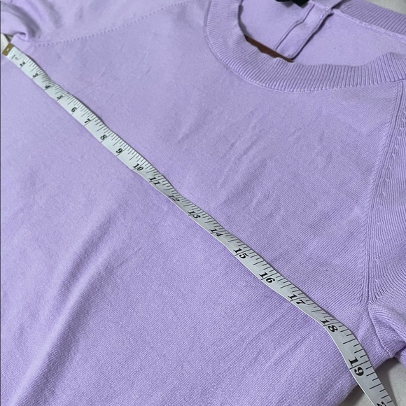 Talbots Lavender Short Sleeve Sweater, Size PM - Picture 4 of 6